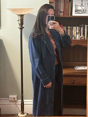 J Brand Billie Denim Trench Coat Size M